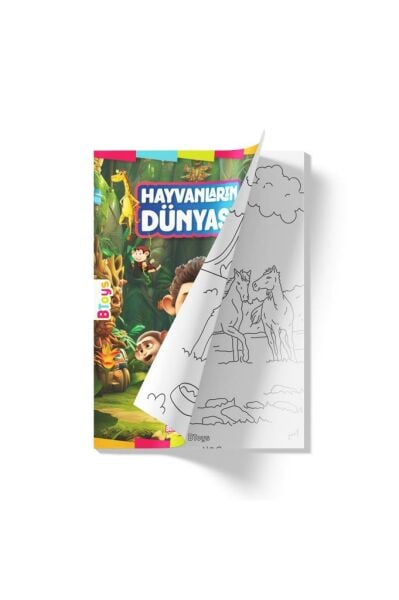 Boyama Kitabı - Hayvanların Dünyası - 48 Sayfa