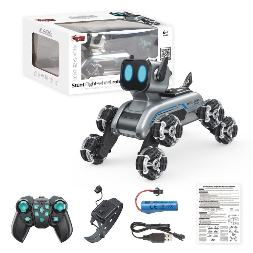 Bilekten Kontrol ve Uzaktan Kumandalı 8 Teker Buharlı 2.4G Şarjlı Köpek Araba