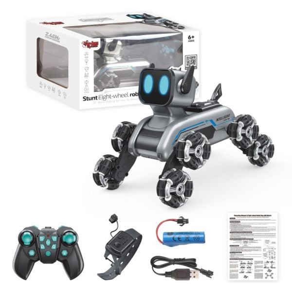 Bilekten Kontrol ve Uzaktan Kumandalı 8 Teker Buharlı 2.4G Şarjlı Köpek Araba