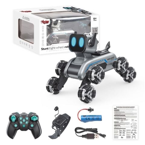 Bilekten Kontrol ve Uzaktan Kumandalı 8 Teker Buharlı 2.4G Şarjlı Köpek Araba