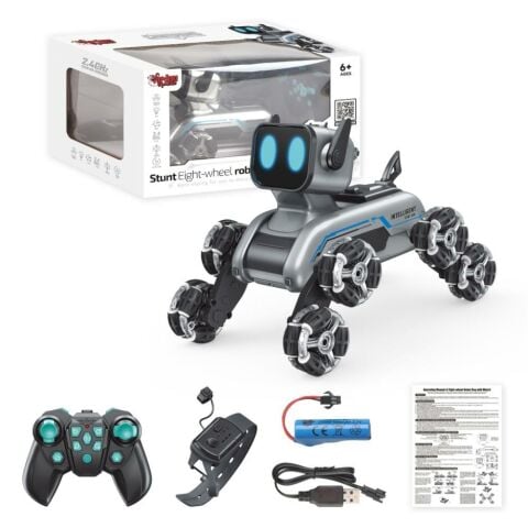 Bilekten Kontrol ve Uzaktan Kumandalı 8 Teker Buharlı 2.4G Şarjlı Köpek Araba