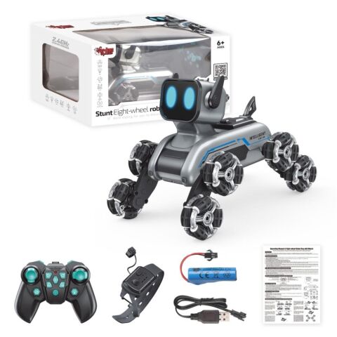 Bilekten Kontrol ve Uzaktan Kumandalı 8 Teker Buharlı 2.4G Şarjlı Köpek Araba