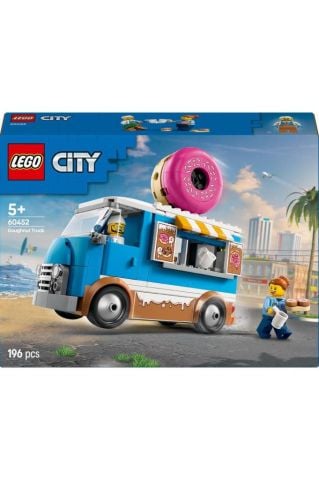 LEGO ® City Donut Kamyonu 60452 - 5 Yaş ve Üzeri Çocuklar için Yaratıcı Oyuncak Yapım Seti (196Parça)