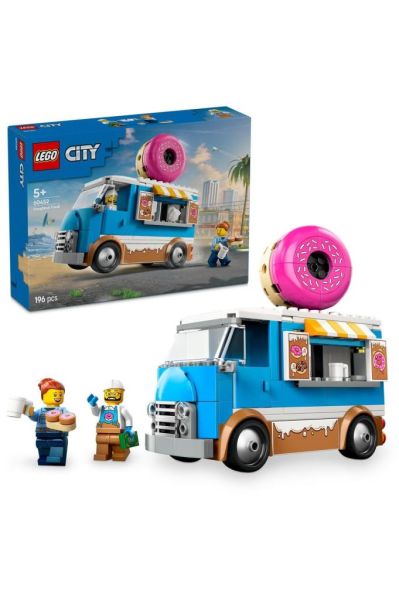 LEGO ® City Donut Kamyonu 60452 - 5 Yaş ve Üzeri Çocuklar için Yaratıcı Oyuncak Yapım Seti (196Parça)