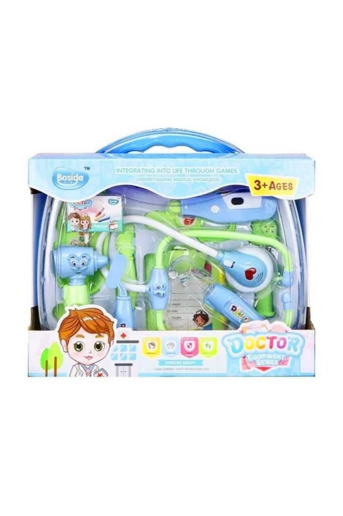 DOKTOR SETİ ÇOCUK OYUNCAK IŞIKLI MAVİ 3+
