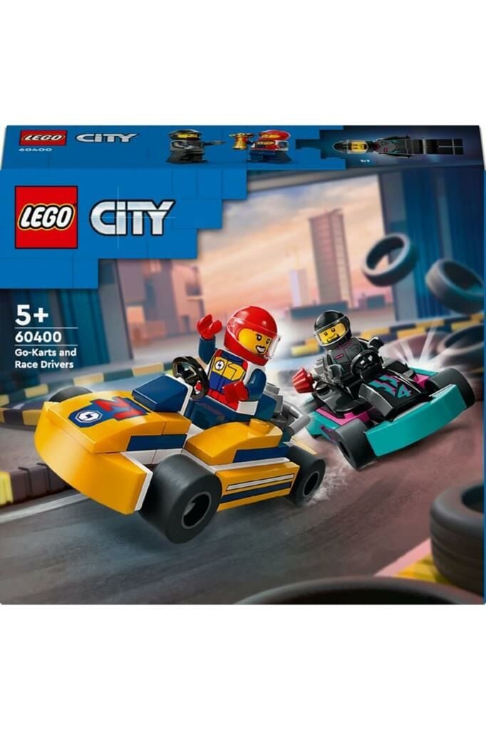 LEGO ® City Go-Kartlar ve Yarış Sürücüleri 60400 - Yaratıcı Oyuncak Yapım Seti (99 Parça)