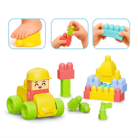 Yumuşak Bloki Blokları Araba Set 24 Parça