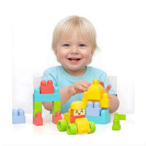 Yumuşak Bloki Blokları Araba Set 24 Parça