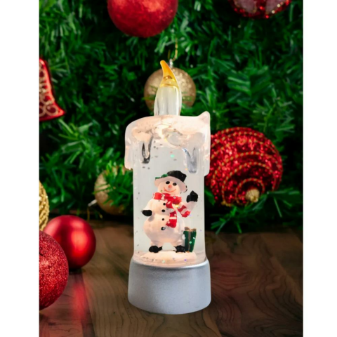 Forever Büyük Boy Şeffaf Ledli Dekorasyon  - Kardan Adamlı