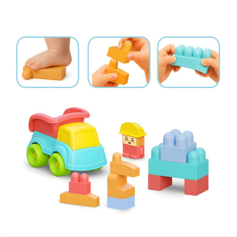 Yumuşak Bloki Blokları Kamyon Set 24 Parça