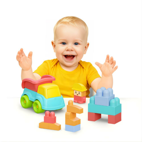 Yumuşak Bloki Blokları Kamyon Set 24 Parça