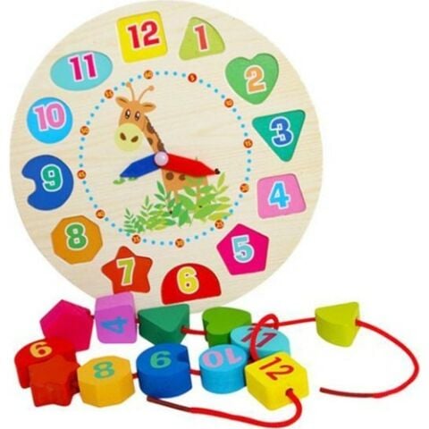 Renkli Ipe Dizme Saat Oyuncak