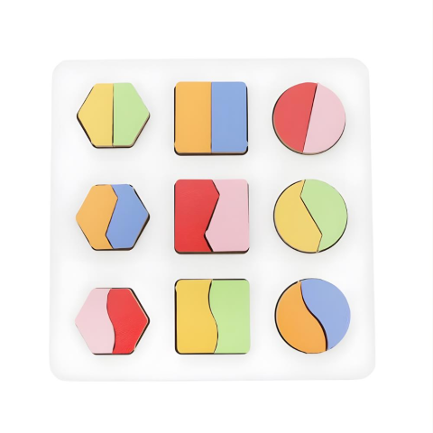 Montessori Geometrik 2 Çizgi Şekiller Oyun