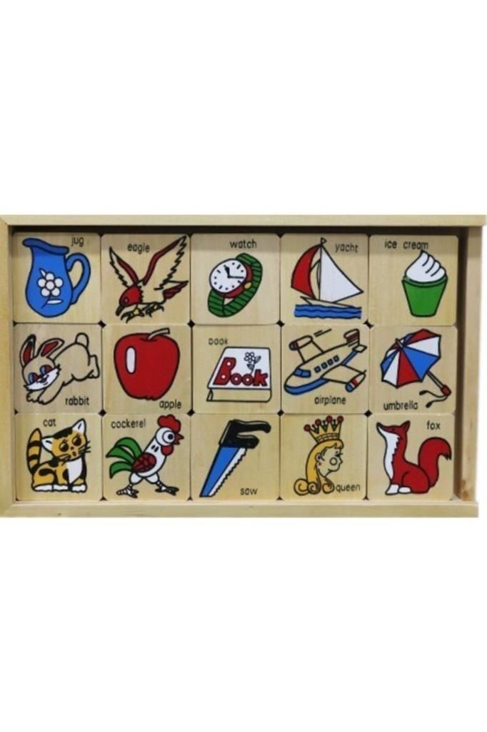 Ahşap Abc Büyük Domino - Eğitici Ahşap Oyuncaklar