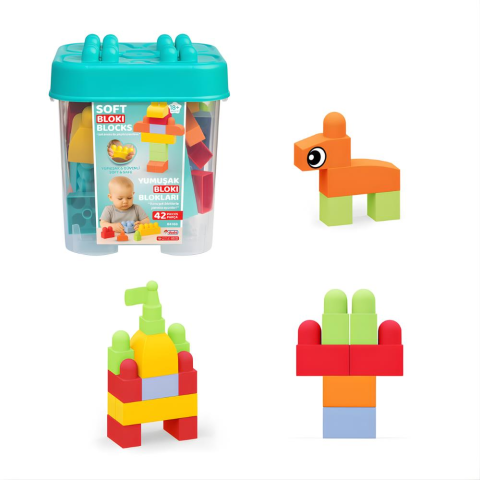 Yumuşak Bloki Blokları Kova 42 Parça