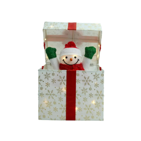 Forever Dekoratif Ledli Hareketli Kardan Adam Kutulu