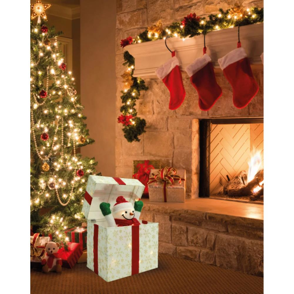 Forever Dekoratif Ledli Hareketli Kardan Adam Kutulu