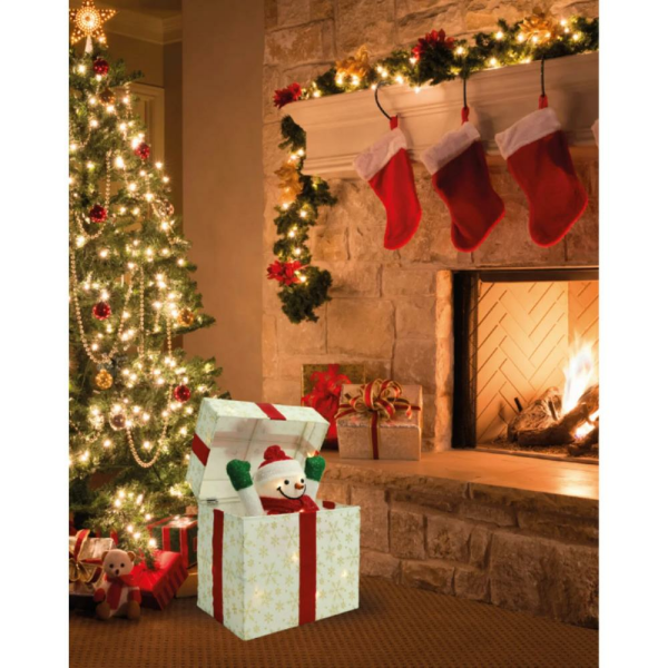 Forever Dekoratif Ledli Hareketli Kardan Adam Kutulu