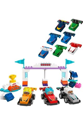 LEGO ® DUPLO® Kasabası F1® Takımı Yarış Arabaları ve Sürücüler 10445 - 2 Yaş ve Üzeri Set( 70 Parça)
