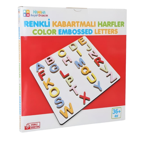 Eğitici Ahşap Kabartmalı Harfler
