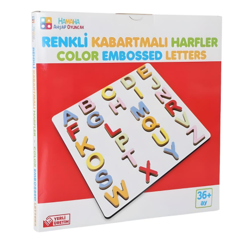 Eğitici Ahşap Kabartmalı Harfler