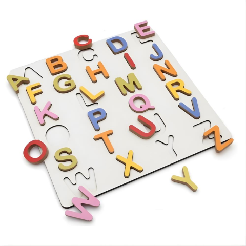 Eğitici Ahşap Kabartmalı Harfler