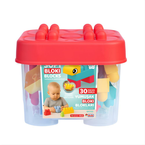 Yumuşak Bloki Blokları Kova 30 Parça
