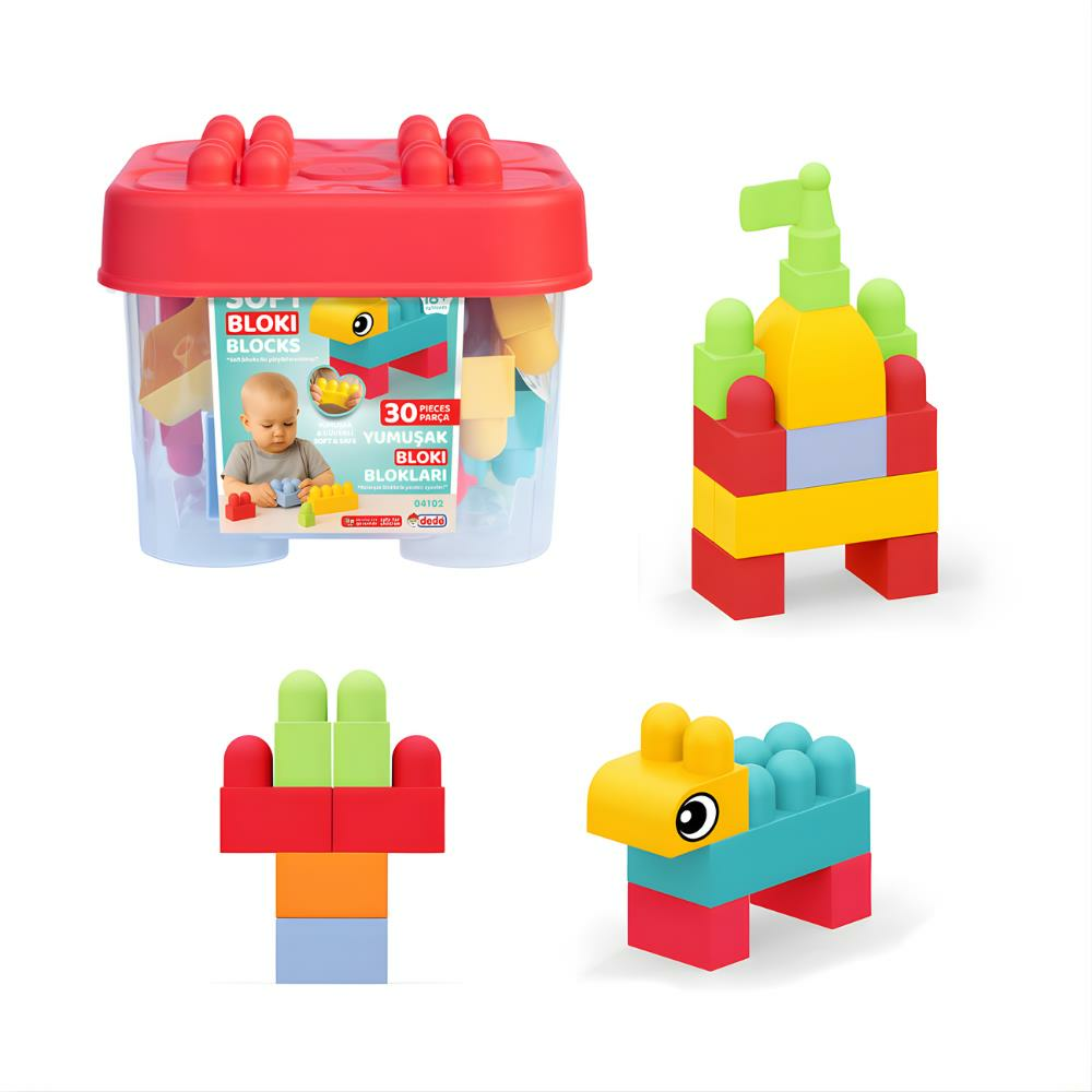 Yumuşak Bloki Blokları Kova 30 Parça