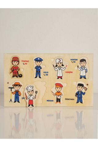 Ahşap Renkli Yapboz Meslekler (Woodoy Jigsaw Series)