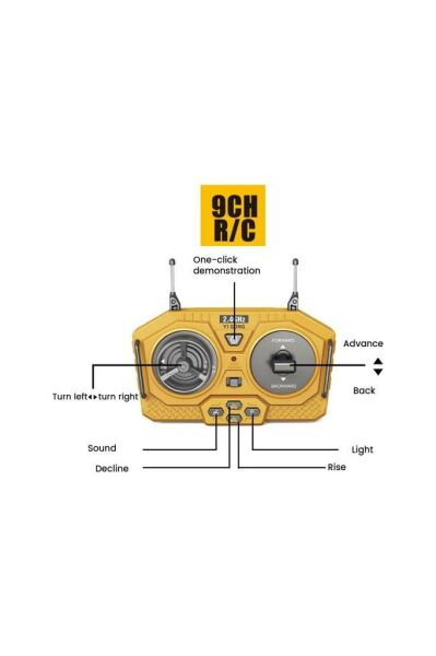 1:18 9 Kanal Alaşım Uzaktan Kumandalı Dökme Kamyonu (2.4G)