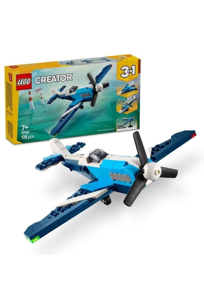 LEGO ® Creator 3’ü 1 Arada Uçak: Yarış Uçağı 31160 - 7 Yaş ve Üzeri Yapım Seti (178 Parça)