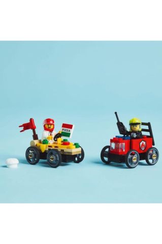 LEGO ®City Pizza Arabası İtfaiye Kamyonuna Karşı Yarış Arabası Paketi 60458- 5 Yaş ve Üzeri Seti(70P)