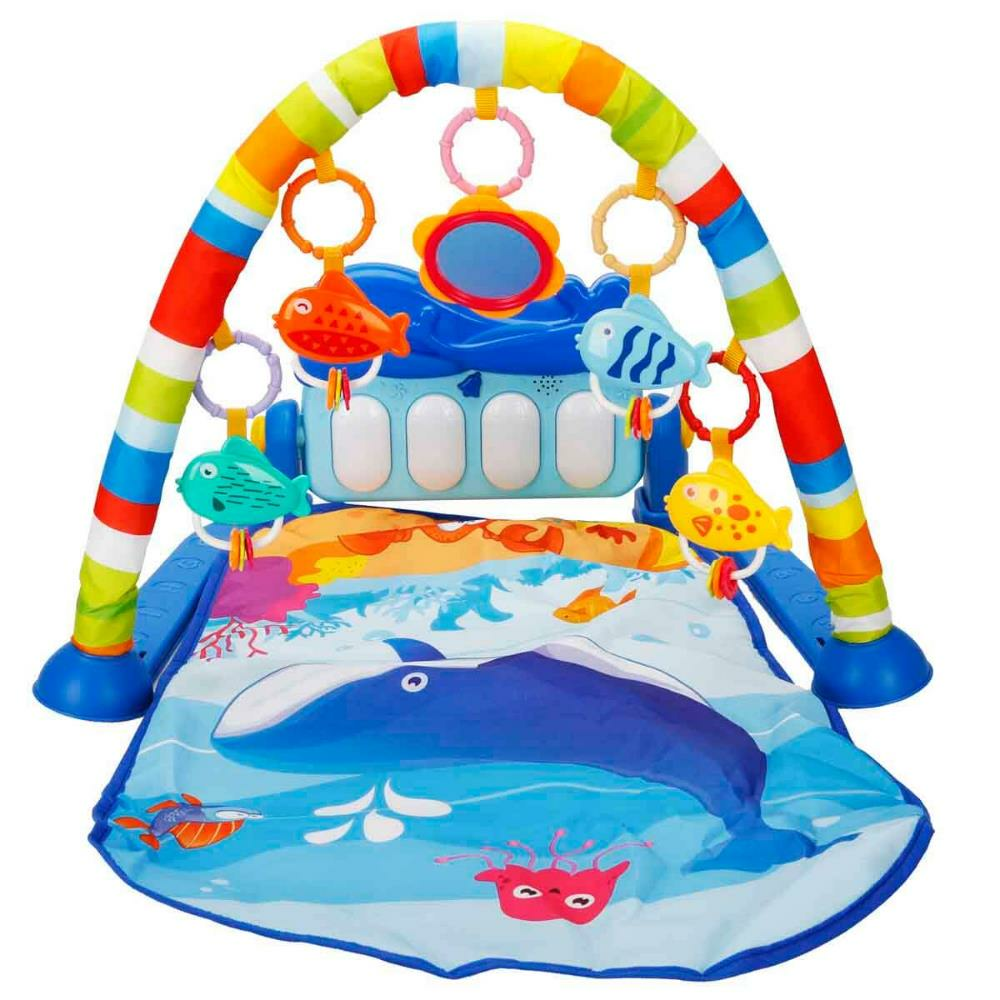 3in1 Piyanolu Balina Desenli Oyun Halısı