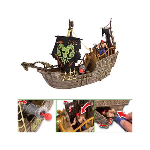 Korsan Gemisi Oyun Seti Karanlıkta Parlayan Gemi