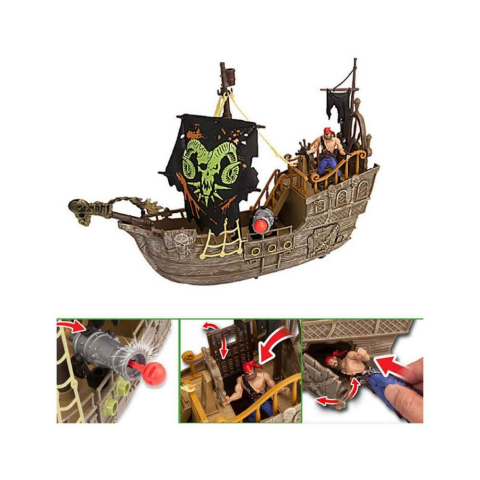 Korsan Gemisi Oyun Seti Karanlıkta Parlayan Gemi