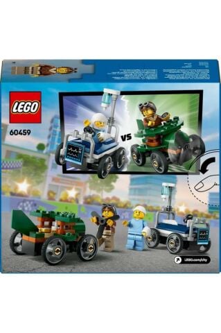 LEGO ®City Uçak, Hastane Yatağına Karşı Yarış Arabası Paketi 60459 - 5 Yaş Üzeri Yapım Seti (70Parça)