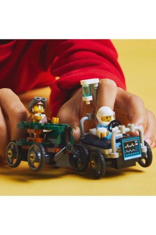 LEGO ®City Uçak, Hastane Yatağına Karşı Yarış Arabası Paketi 60459 - 5 Yaş Üzeri Yapım Seti (70Parça)