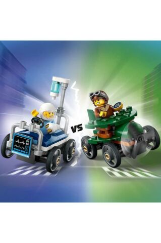 LEGO ®City Uçak, Hastane Yatağına Karşı Yarış Arabası Paketi 60459 - 5 Yaş Üzeri Yapım Seti (70Parça)