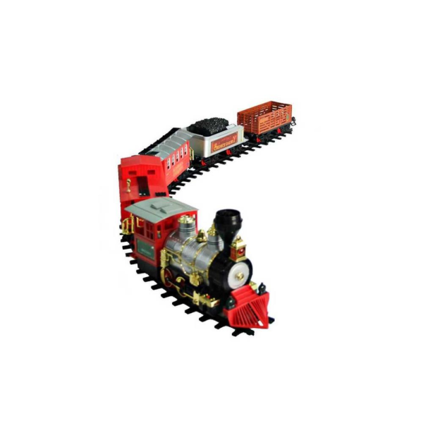 Büyük Klasik Oyuncak Tren Seti Sesli ve Işıklı 35 Parça Ray Uzunluğu; 666 Cm