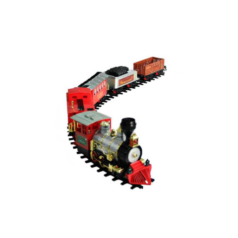 Büyük Klasik Oyuncak Tren Seti Sesli ve Işıklı 35 Parça Ray Uzunluğu; 666 Cm