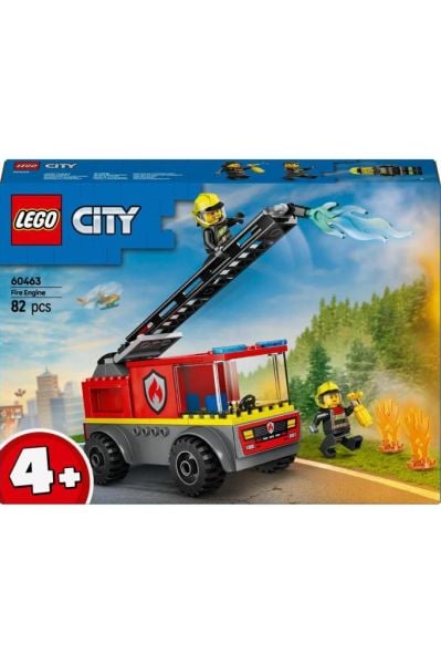 LEGO ® City Merdivenli İtfaiye Kamyonu 60463 - 4 Yaş ve Üzeri için Oyuncak Yapım Seti (82 Parça)