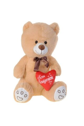 Peluş 50 Cm Kalpli Ayı