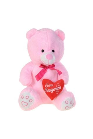 Peluş 50 Cm Kalpli Ayı