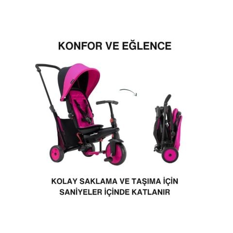 Smartrike Str3 Plus Bebek Bisikleti Pink/Blue/Black