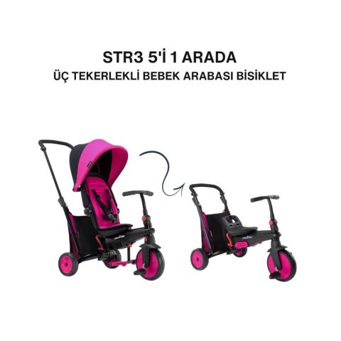 Smartrike Str3 Plus Bebek Bisikleti Pink/Blue/Black