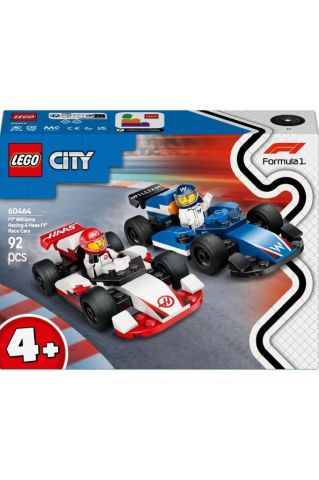 LEGO ® City F1® Williams Racing ve Haas F1® Yarış Arabaları 60464 - 4 Yaş ve Üzeri Yapım Seti (92 P)