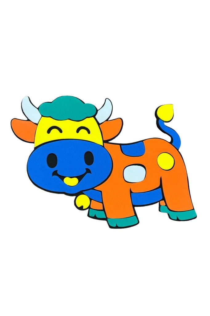 Hayvanlar Çocuk Eva Duvar Süsü İnek