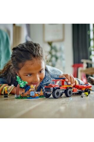 LEGO ® City 4x4 Kurtarma Botlu İtfaiye Kamyonu 60412 -  Yaratıcı Oyuncak Yapım Seti (301 Parça)