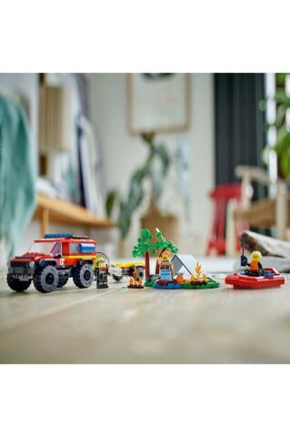 LEGO ® City 4x4 Kurtarma Botlu İtfaiye Kamyonu 60412 -  Yaratıcı Oyuncak Yapım Seti (301 Parça)