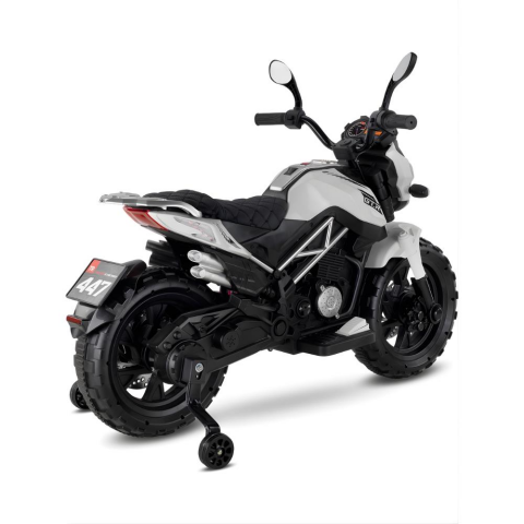 Babyhope 447 Motocross Akülü Motor Çocuk Motoru 12V Beyaz